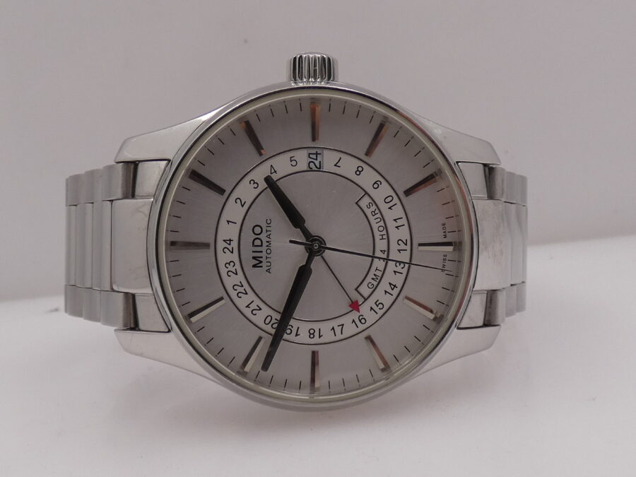 Mido Belluna GMT 24 Hours 40mm Automatico ANNI '2000 Acciaio Braccialato - immagine 4