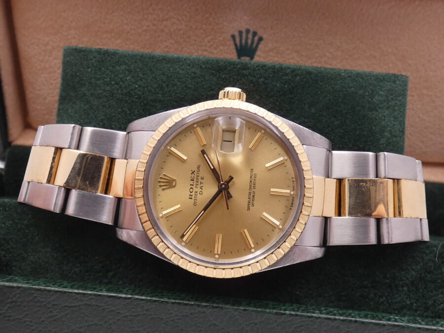 Rolex Oyster Perpetual Date 15053 Acciaio & Oro 18 Kt ANNO 1986 Automatico - immagine 5