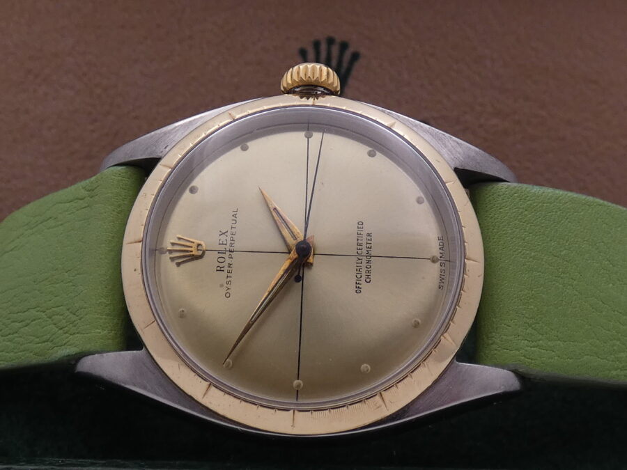 Rolex Oyster Perpetual 34 ZEPHYR 6582 Automatico Acciaio&Oro 18Kt JUST SERVICED Anno 1959 Vintage - immagine 5