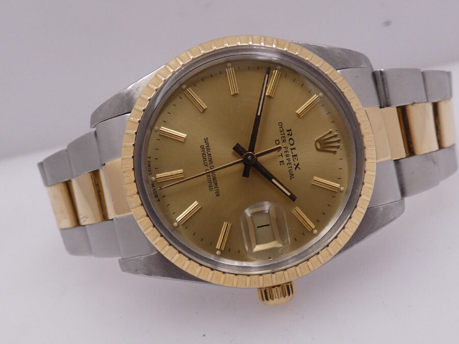 Rolex Oyster Perpetual Date 15053 Acciaio & Oro 18 Kt ANNO 1986 Automatico - immagine 6