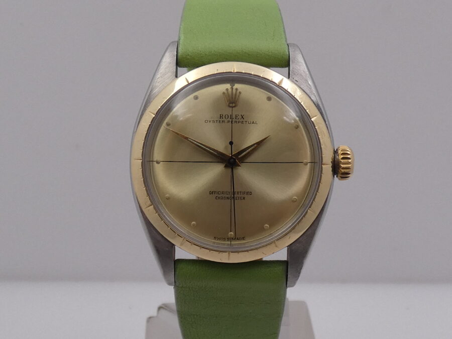 Rolex Oyster Perpetual 34 ZEPHYR 6582 Automatico Acciaio&Oro 18Kt JUST SERVICED Anno 1959 Vintage - immagine 6