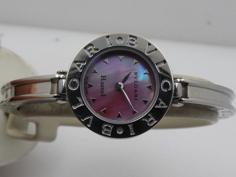 Bulgari B.Zero1 Lady BZ22S Rosa MOP Dial WITH BOX Anni 2000'S Acciai Braccialato - immagine 6