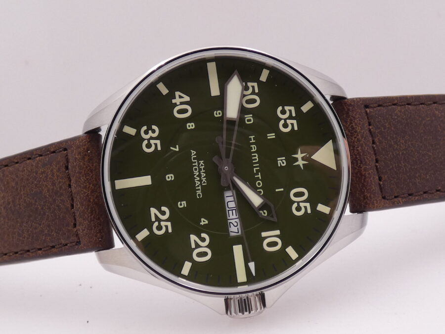 Hamilton Khaki Pilot Aviation SCHOTT Limited Edition NEW BOX&PAPERS Oversize 46mm Automatico Acciaio - immagine 7