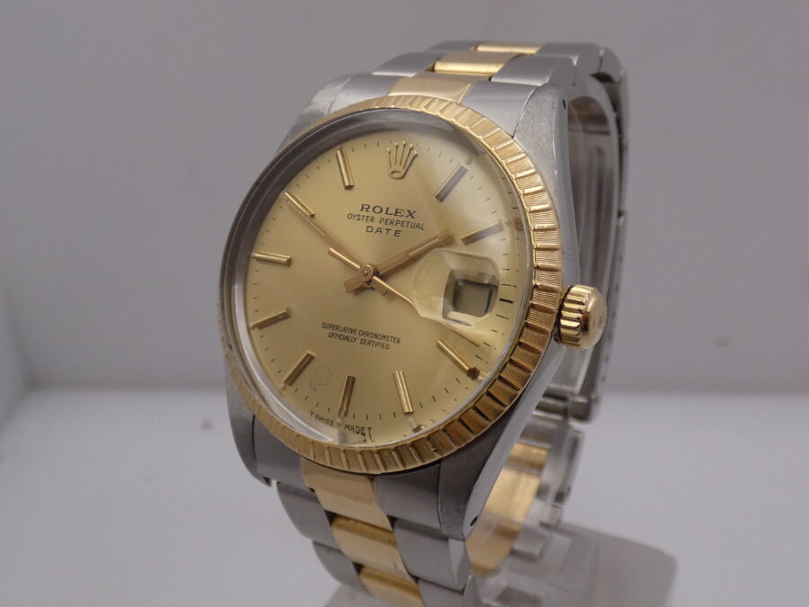 Rolex Oyster Perpetual Date 15053 Acciaio & Oro 18 Kt ANNO 1986 Automatico - immagine 8