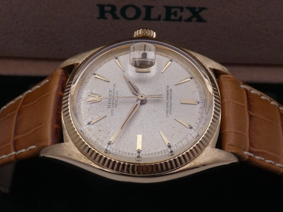 Rolex Datejust 36 Rare 1601 Oro Massiccio 18Kt Original Dial Leaf Hands ANNI'60 JUST SERVICED Automatico - immagine 8