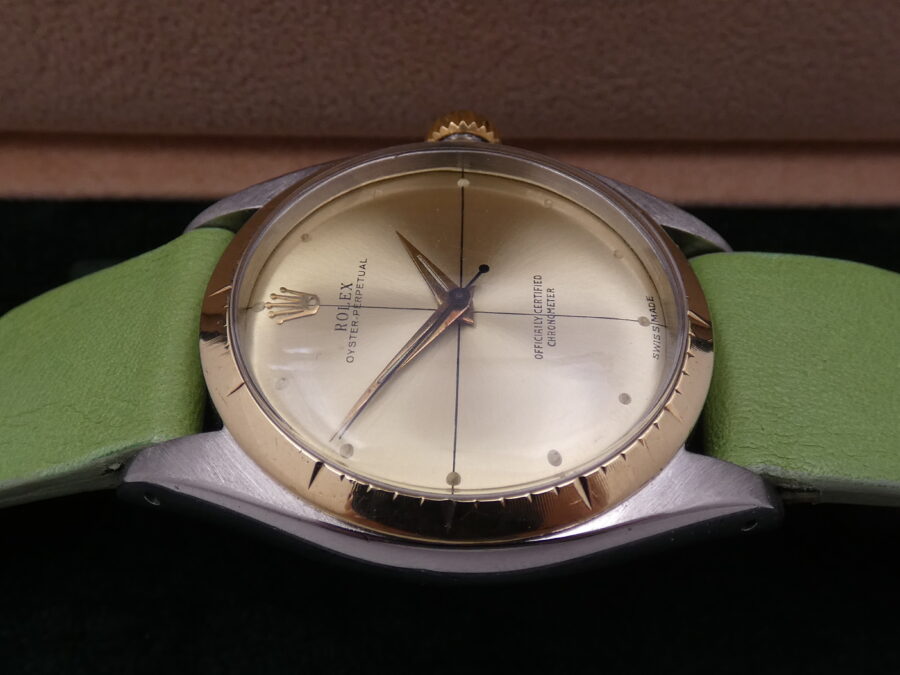 Rolex Oyster Perpetual 34 ZEPHYR 6582 Automatico Acciaio&Oro 18Kt JUST SERVICED Anno 1959 Vintage - immagine 8