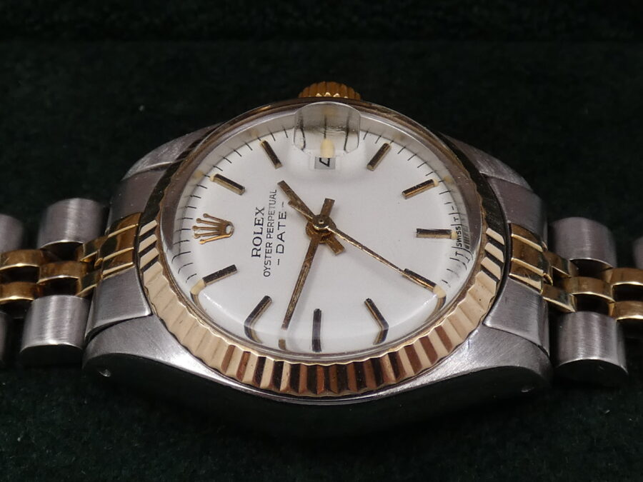 Rolex Oyster Perpetual Lady Date 6917 Acciaio & Oro 18 Kt Anno 1981 Bracciale Jubilee - immagine 9