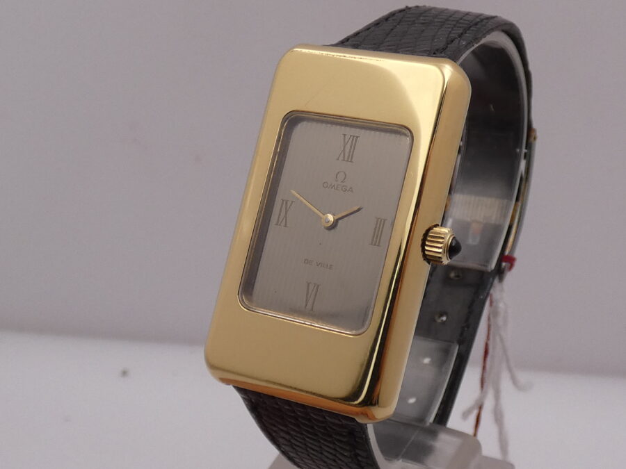 Omega De Ville Carrè Laminato Oro 18Kt Anno 1975 MilleRighe Dial Carica Manuale - immagine 9