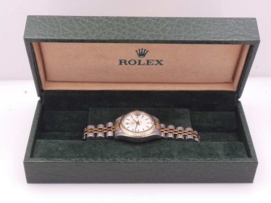 Rolex Oyster Perpetual Lady Date 6917 Acciaio & Oro 18 Kt Anno 1981 Bracciale Jubilee - immagine 10