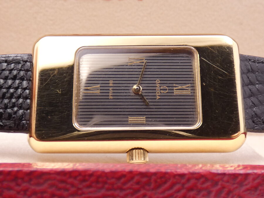 Omega De Ville Carrè Laminato Oro 18Kt Anno 1975 MilleRighe Dial Carica Manuale - immagine 10