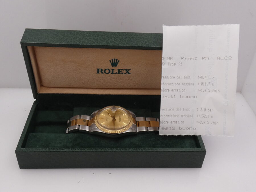 Rolex Oyster Perpetual Date 15053 Acciaio & Oro 18 Kt ANNO 1986 Automatico - immagine 10