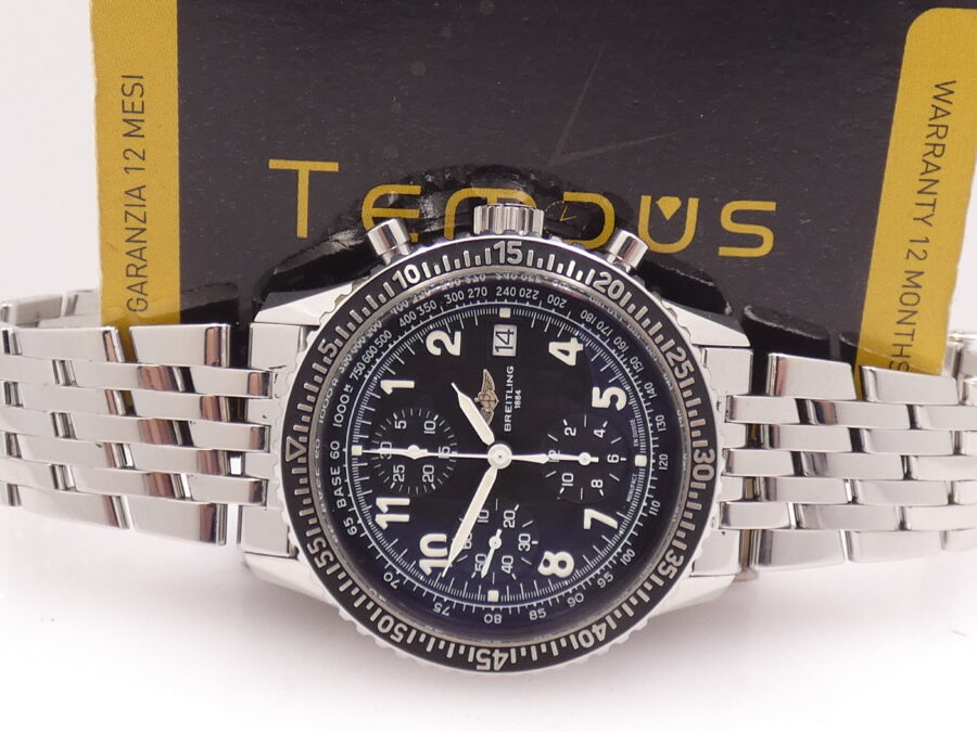 Breitling Cronografo Navitimer Aviastar A13024 WITH BOX Anni 90's Automatico Acciaio Braccialato - immagine 2