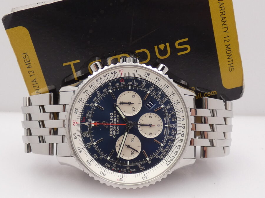 Breitling Cronografo Navitimer 01 AB0127 Oversize 46mm Blue Dial Anno 2020 Automatico Braccialato - immagine 2