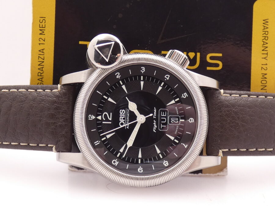 Oris Flight Timer² Day Date GMT 7568 BOX&PAPERS Anno 2009 Automatico Acciaio - immagine 2