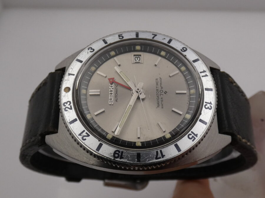 Seiko Navigator Timer GMT 6117-8000 WITH BOX Anni 60's Automatico Acciaio