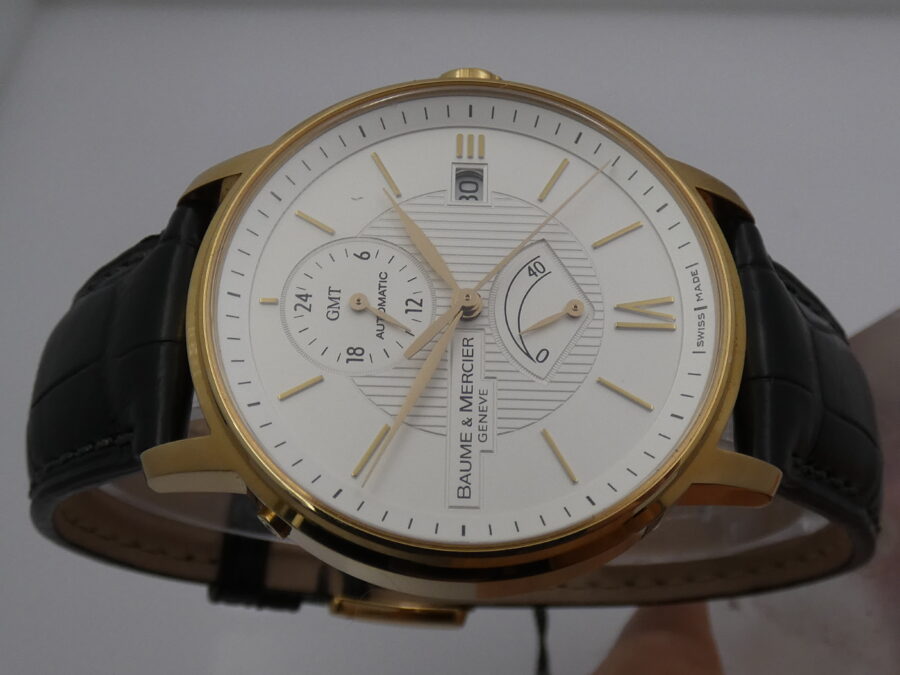 Baume & Mercier Classima GMT Power Reserve ORO PIENO 18Kt BOX&PAPERS Anno 2024 Automatico MAI INDOSSATO