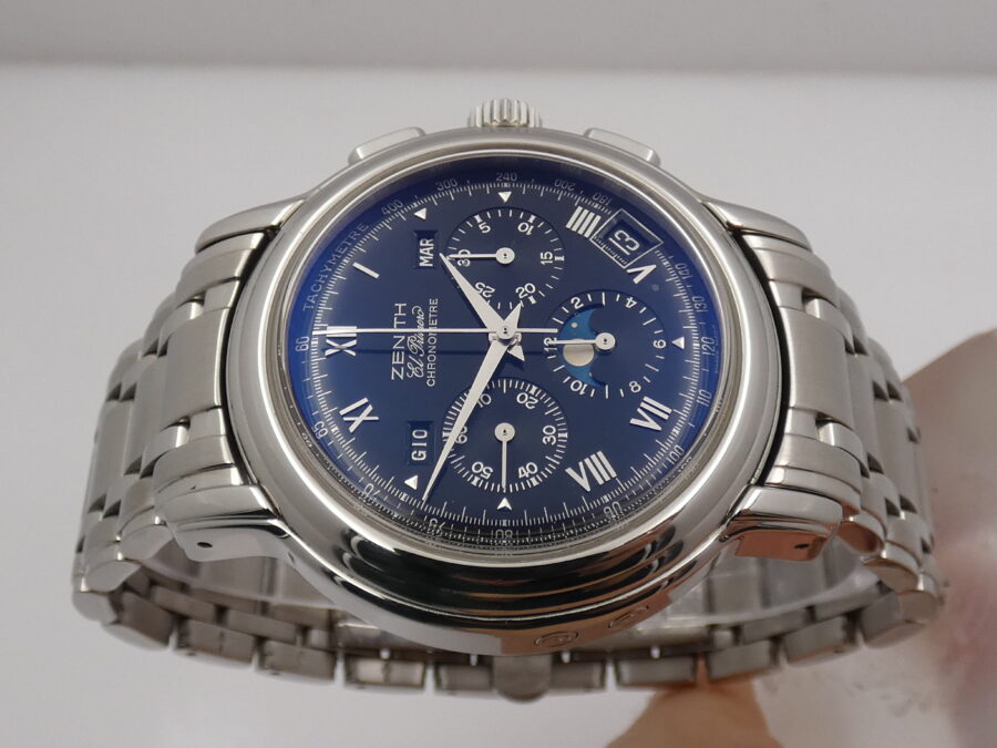 Cronografo Zenith El Primero Chronomaster Triple Date Moonphases BOX&PAPERS Automatico ANNI '2000 Acciaio