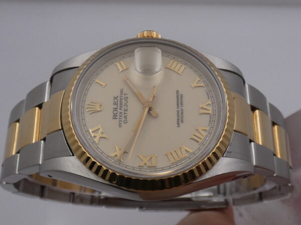 Rolex Datejust 36 16233 Ivory Rome Acciaio & Oro 18Kt Anno 1991 Automatico WITH PAPERS