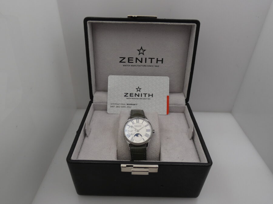 Zenith Elite Ultra Thin Lady Moonphase Elite BOX&PAPERS Automatico ANNO 2016 Acciaio Ref. 03.2310.692 - immagine 11