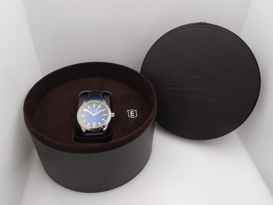 Eberhard & Co. Aiglon Grande Taille 41030 Deep Blue Dial Automatico With BOX OTTIME CONDIZIONI Acciaio - immagine 12