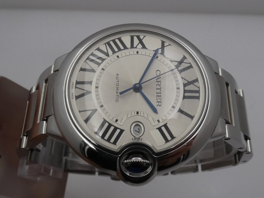 Cartier Ballon Bleu 42mm XL 3765 BOX & PAPERS Automatico Acciaio Braccialato - immagine 3