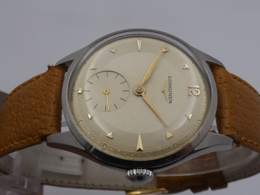 Longines Calatrava Acciaio Ref. 7133-2 Anno 1954 Carica Mauale Calibro 12.68 Z Vintage - immagine 3