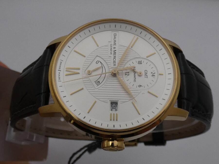 Baume & Mercier Classima GMT Power Reserve ORO PIENO 18Kt BOX&PAPERS Anno 2024 Automatico MAI INDOSSATO - immagine 3