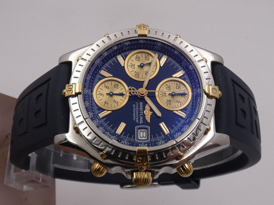 Breitling Cronografo Chronomat B13050.1 Acciaio & Oro 18Kt Automatico Anni 90's With BOX - immagine 3