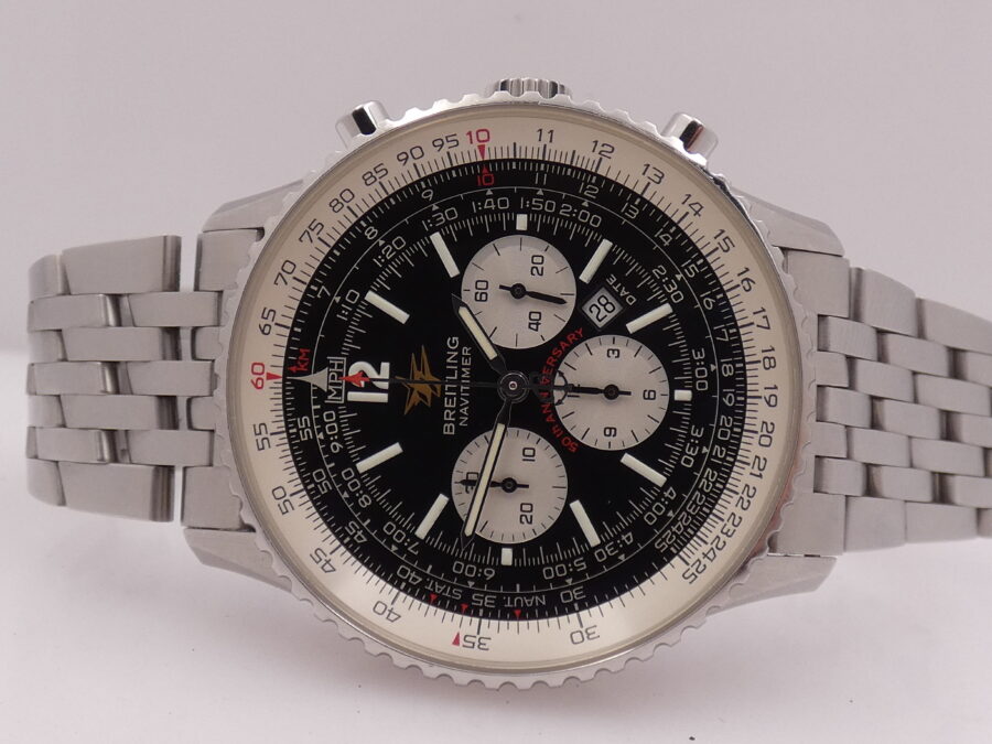 Cronografo Breitling Navitimer 50th Anniversary A41322 BOX&PAPERS Italy Automatico ANNO 2003 Braccialato Acciaio - immagine 4