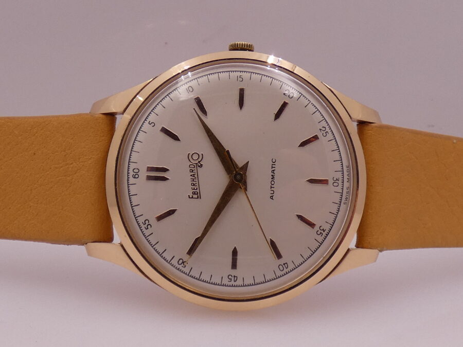 Eberhard Oversize Bydinator Oro Rosa 18 Kt Automatic Cal. 11.500 ANNI '60 Vintage - immagine 4