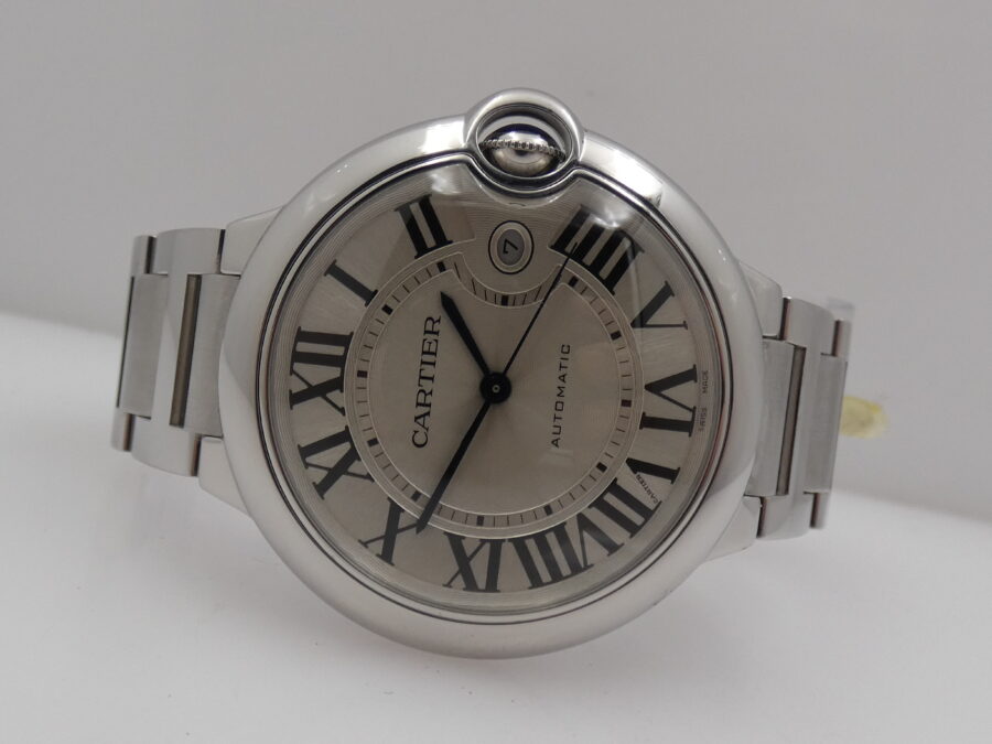 Cartier Ballon Bleu 42mm XL 3765 BOX & PAPERS Automatico Acciaio Braccialato - immagine 4