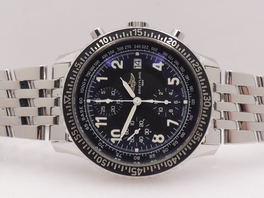 Breitling Cronografo Navitimer Aviastar A13024 WITH BOX Anni 90's Automatico Acciaio Braccialato - immagine 4