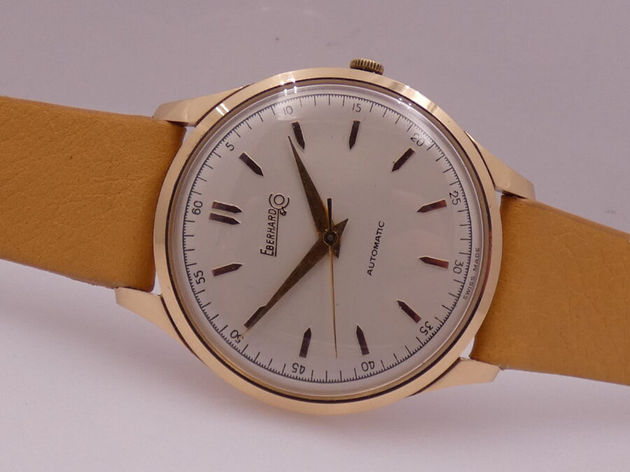 Eberhard Oversize Bydinator Oro Rosa 18 Kt Automatic Cal. 11.500 ANNI '60 Vintage - immagine 5