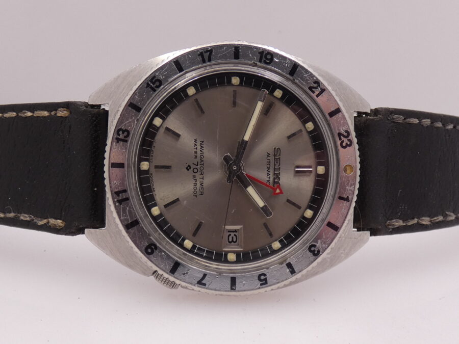 Seiko Navigator Timer GMT 6117-8000 WITH BOX Anni 60's Automatico Acciaio - immagine 5