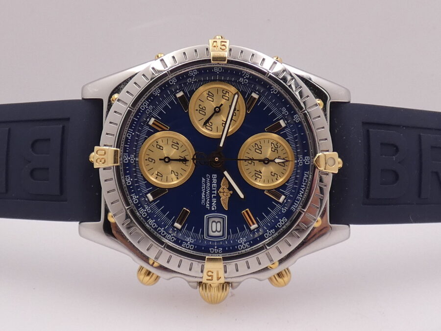 Breitling Cronografo Chronomat B13050.1 Acciaio & Oro 18Kt Automatico Anni 90's With BOX - immagine 5