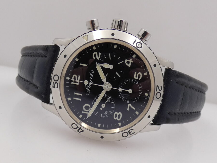 Cronografo Breguet Type XX Aeronavale Flyback 3800 Automatico ANNI '90s Acciaio - immagine 5