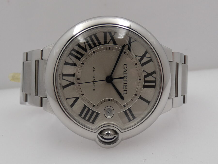 Cartier Ballon Bleu 42mm XL 3765 BOX & PAPERS Automatico Acciaio Braccialato - immagine 6