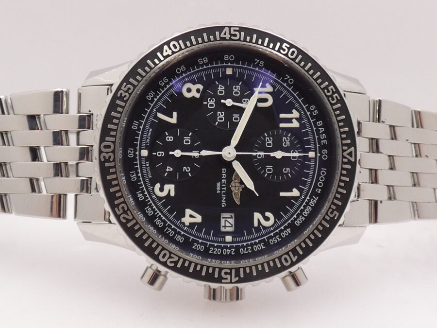 Breitling Cronografo Navitimer Aviastar A13024 WITH BOX Anni 90's Automatico Acciaio Braccialato - immagine 6