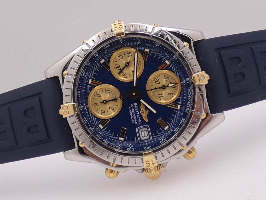 Breitling Cronografo Chronomat B13050.1 Acciaio & Oro 18Kt Automatico Anni 90's With BOX - immagine 6