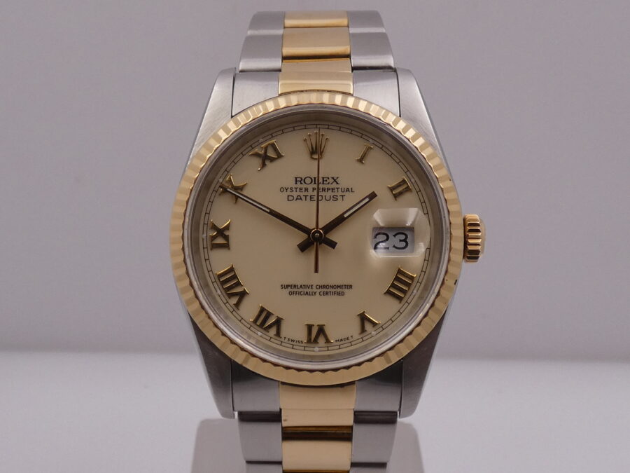 Rolex Datejust 36 16233 Ivory Rome Acciaio & Oro 18Kt Anno 1991 Automatico WITH PAPERS - immagine 6