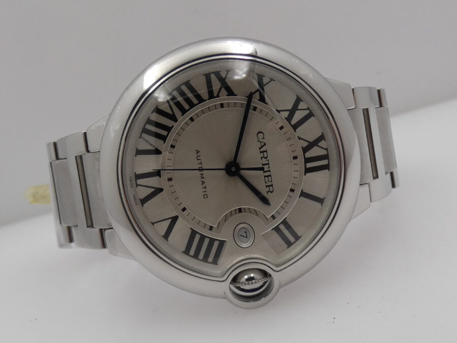 Cartier Ballon Bleu 42mm XL 3765 BOX & PAPERS Automatico Acciaio Braccialato - immagine 7