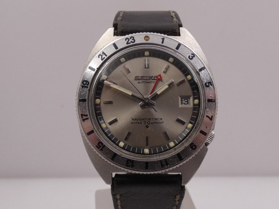 Seiko Navigator Timer GMT 6117-8000 WITH BOX Anni 60's Automatico Acciaio - immagine 7