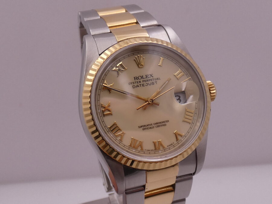 Rolex Datejust 36 16233 Ivory Rome Acciaio & Oro 18Kt Anno 1991 Automatico WITH PAPERS - immagine 7