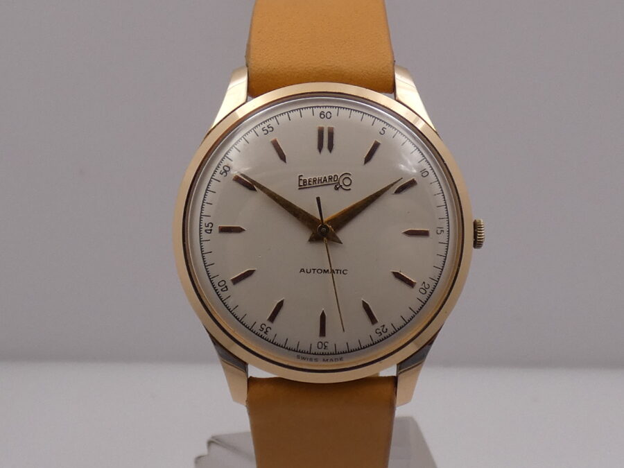 Eberhard Oversize Bydinator Oro Rosa 18 Kt Automatic Cal. 11.500 ANNI '60 Vintage - immagine 8