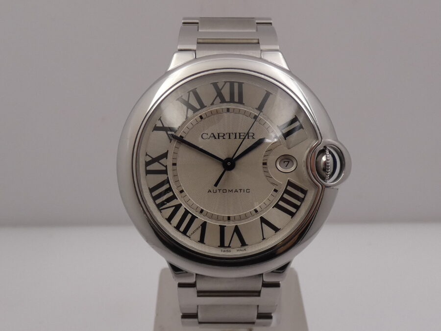 Cartier Ballon Bleu 42mm XL 3765 BOX & PAPERS Automatico Acciaio Braccialato - immagine 8