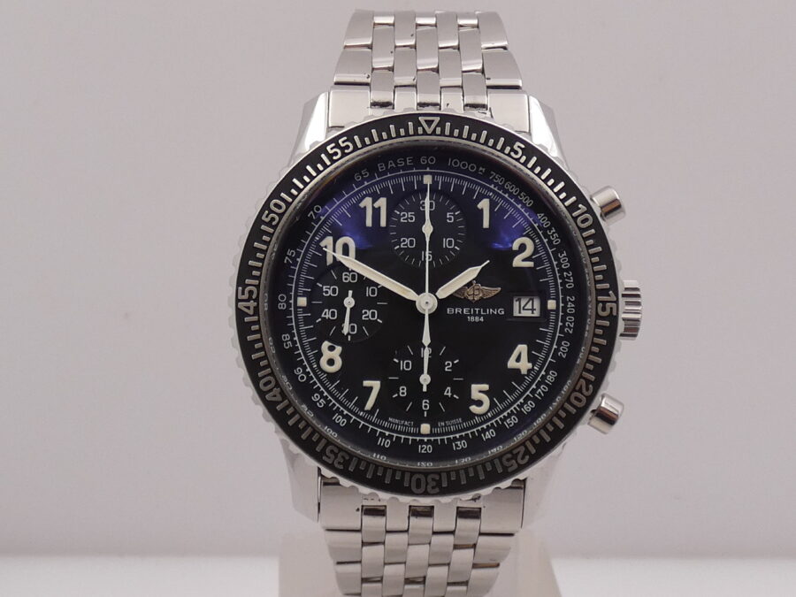 Breitling Cronografo Navitimer Aviastar A13024 WITH BOX Anni 90's Automatico Acciaio Braccialato - immagine 8