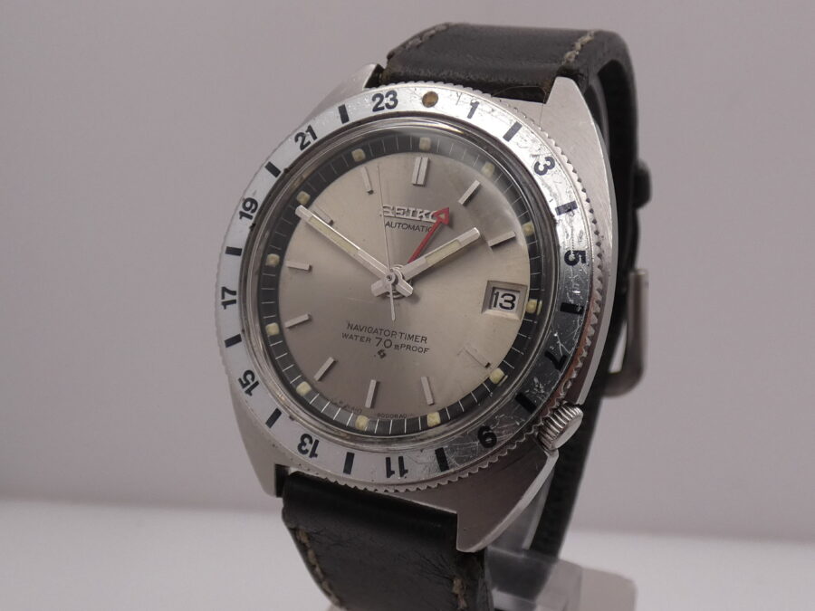 Seiko Navigator Timer GMT 6117-8000 WITH BOX Anni 60's Automatico Acciaio - immagine 8