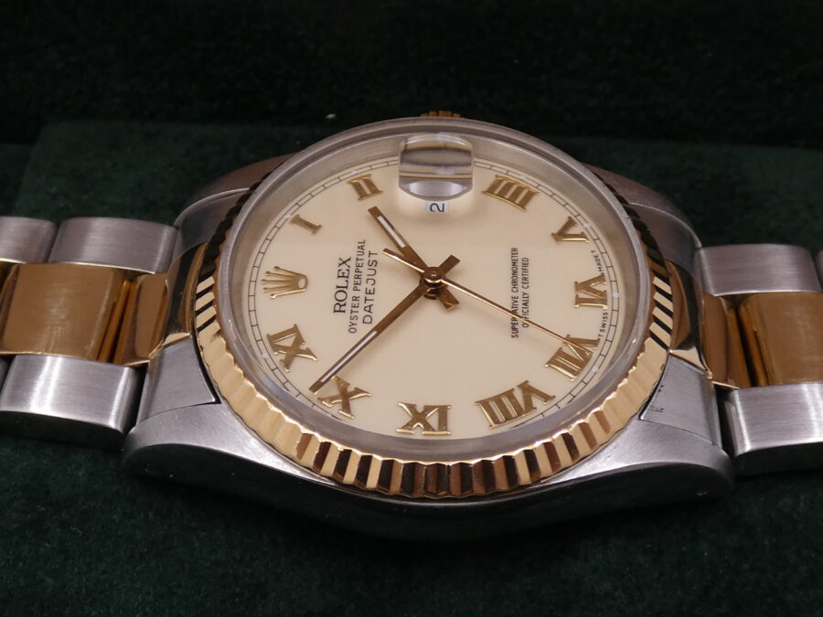 Rolex Datejust 36 16233 Ivory Rome Acciaio & Oro 18Kt Anno 1991 Automatico WITH PAPERS - immagine 8