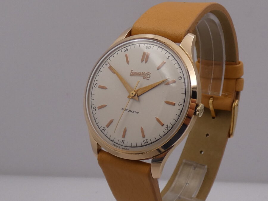 Eberhard Oversize Bydinator Oro Rosa 18 Kt Automatic Cal. 11.500 ANNI '60 Vintage - immagine 9