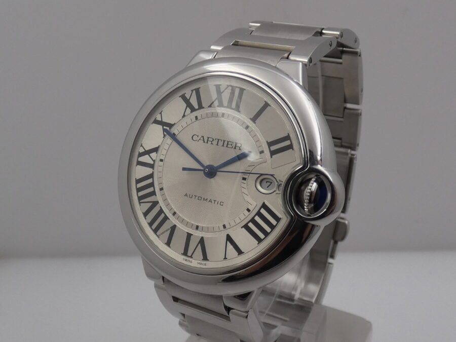 Cartier Ballon Bleu 42mm XL 3765 BOX & PAPERS Automatico Acciaio Braccialato - immagine 9